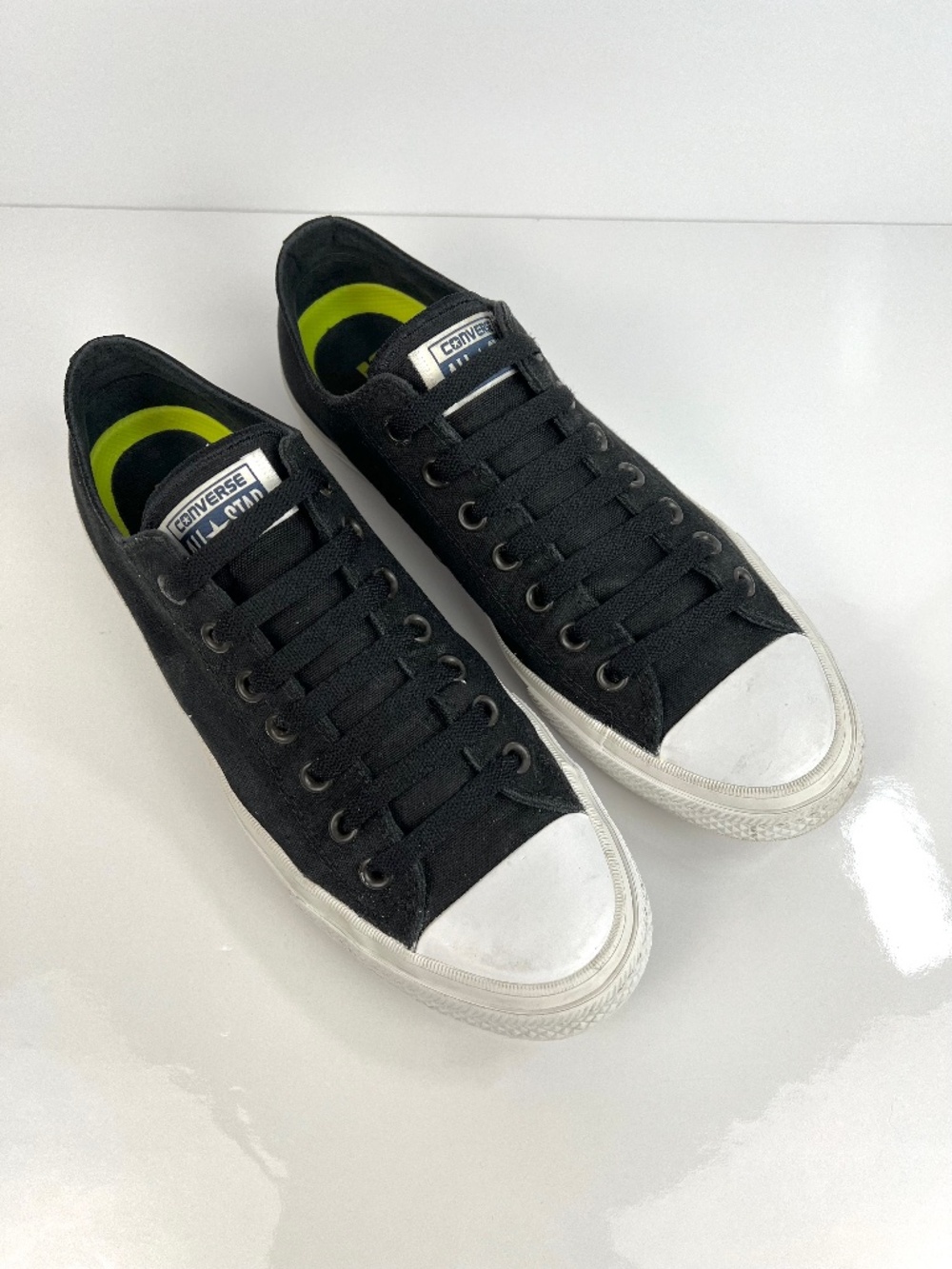 Converse Chuck Taylor Low White Cap Canvas Sneakers size 9 Black Streetwear